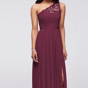 Long bridesmaid dress- Wine color